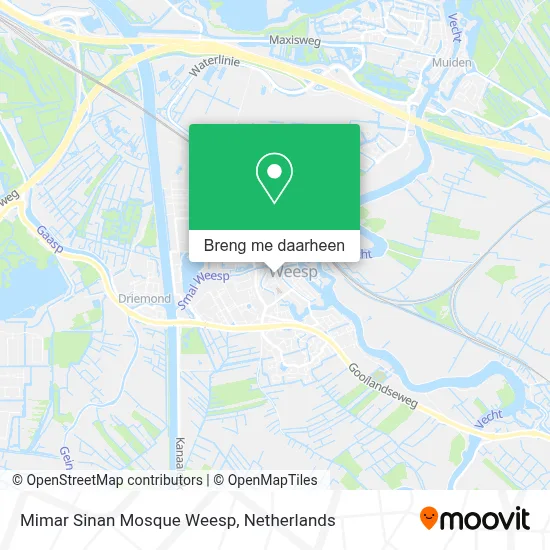 Mimar Sinan Mosque Weesp kaart