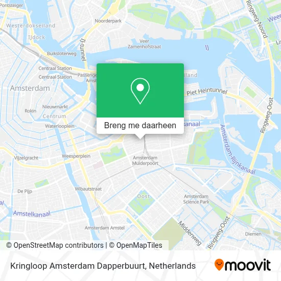 Kringloop Amsterdam Dapperbuurt kaart