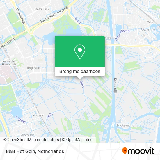 B&B Het Gein kaart