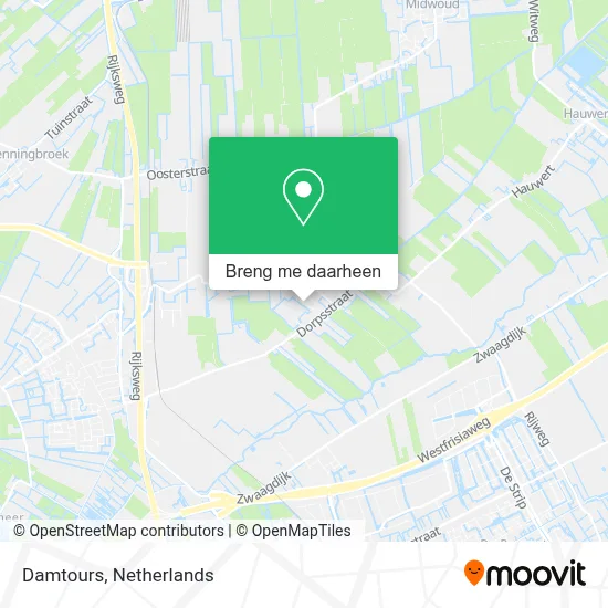Damtours kaart