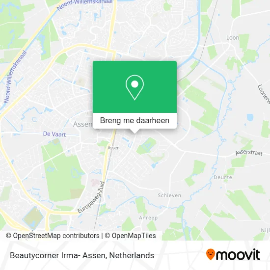 Beautycorner Irma- Assen kaart