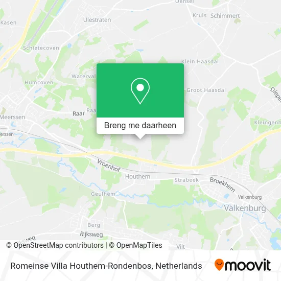 Romeinse Villa Houthem-Rondenbos kaart