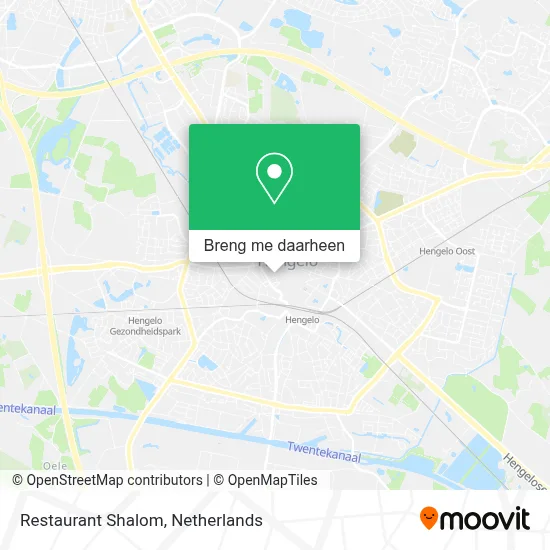 Restaurant Shalom kaart