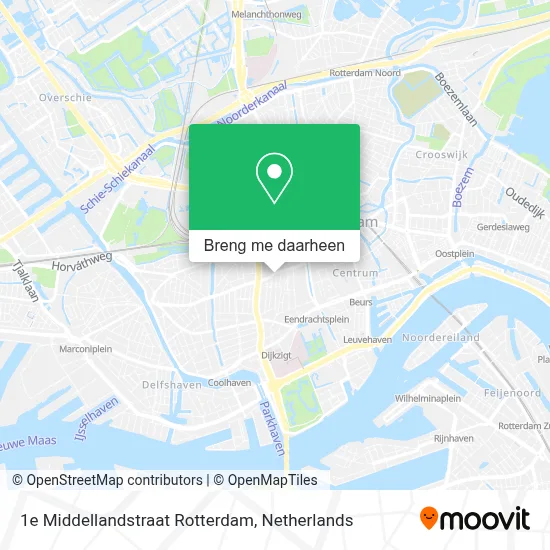 1e Middellandstraat Rotterdam kaart