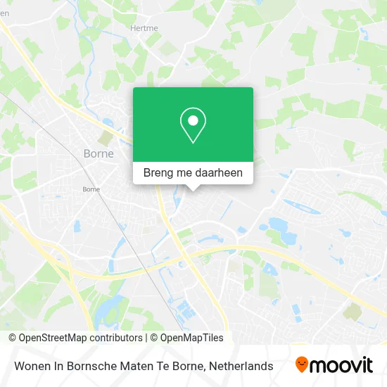 Wonen In Bornsche Maten Te Borne kaart