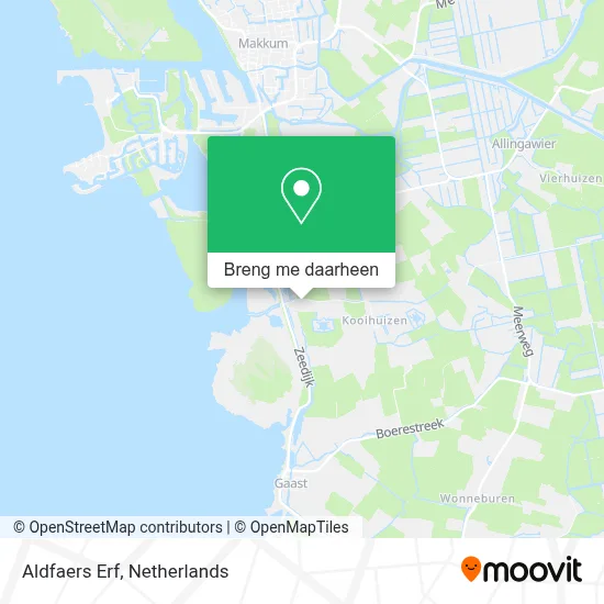 Aldfaers Erf kaart
