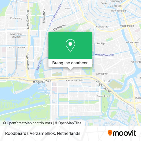 Roodbaards Verzamelhok kaart