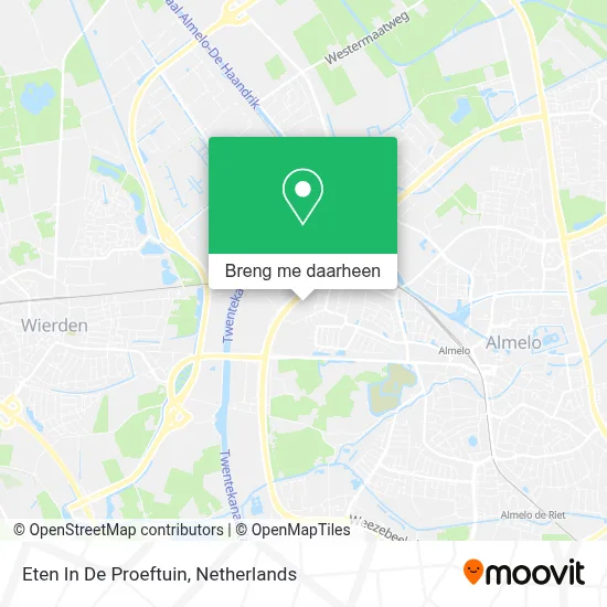 Eten In De Proeftuin kaart