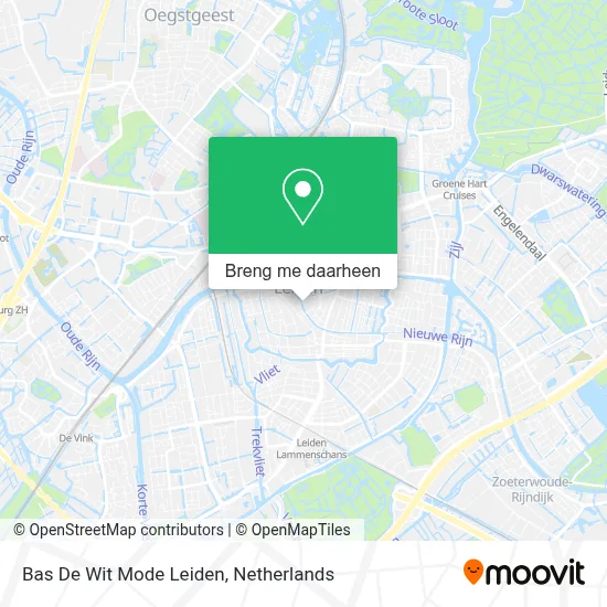 Bas De Wit Mode Leiden kaart