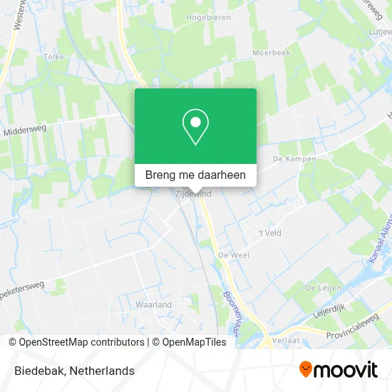 Biedebak kaart
