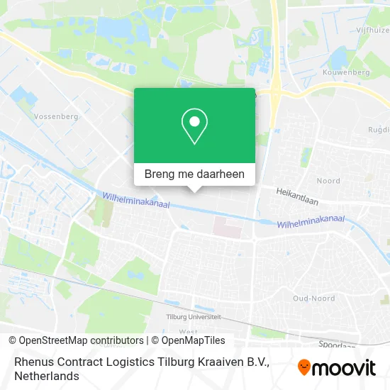 Rhenus Contract Logistics Tilburg Kraaiven B.V. kaart