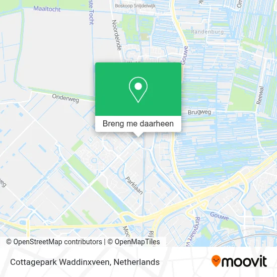Cottagepark Waddinxveen kaart