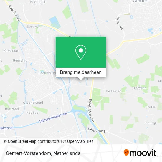 Gemert-Vorstendom kaart