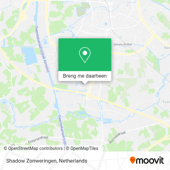 Shadow Zonweringen kaart