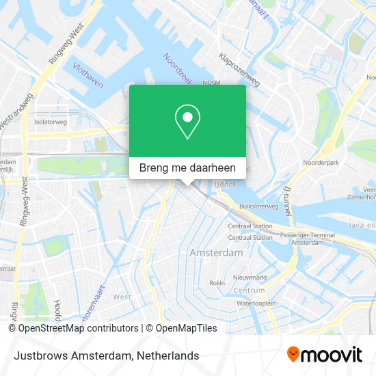 Justbrows Amsterdam kaart