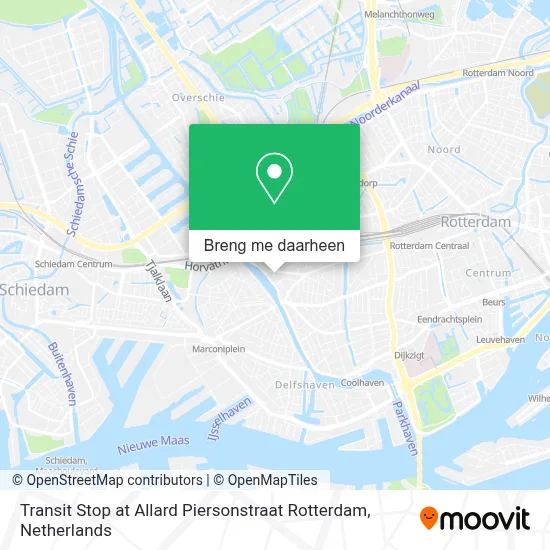 Transit Stop at Allard Piersonstraat Rotterdam kaart