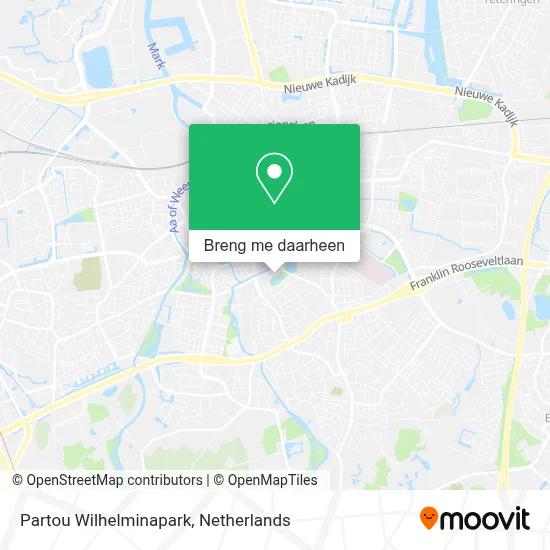 Partou Wilhelminapark kaart
