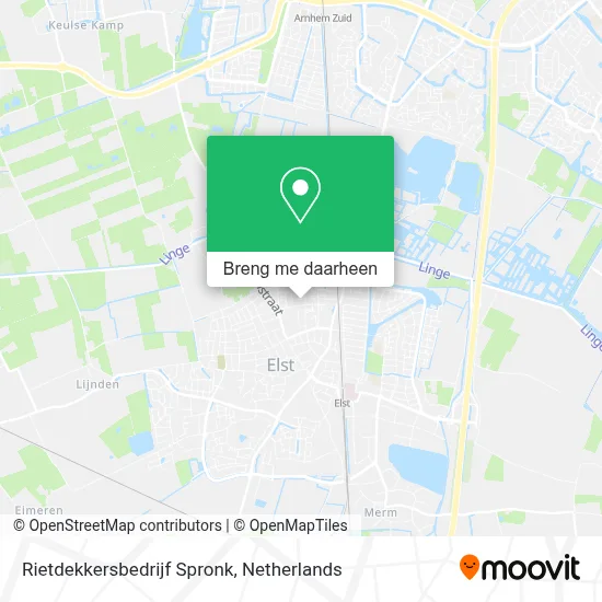 Rietdekkersbedrijf Spronk kaart
