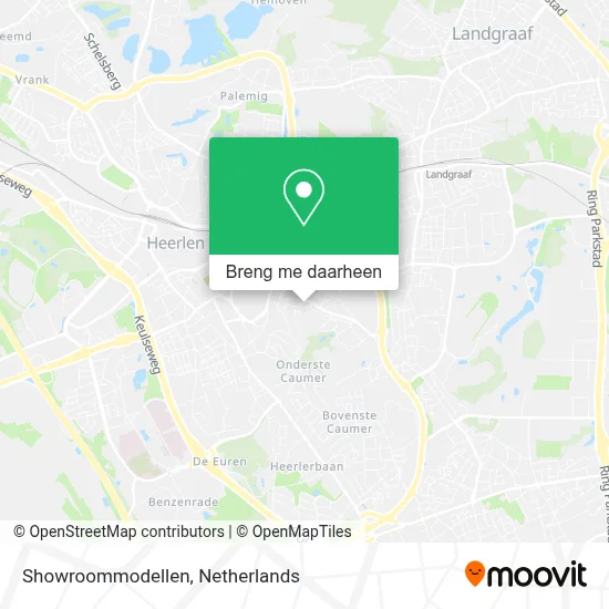 Showroommodellen kaart