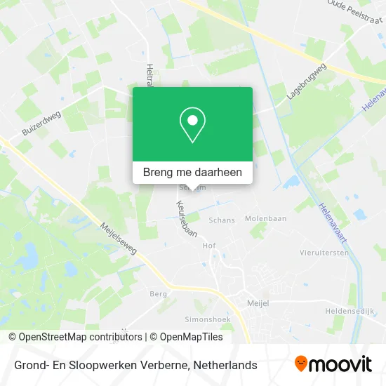 Grond- En Sloopwerken Verberne kaart