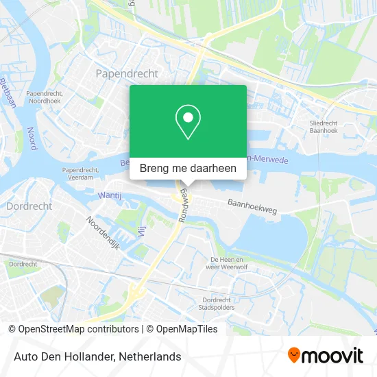 Auto Den Hollander kaart