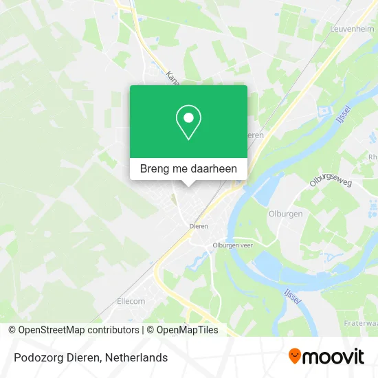 Podozorg Dieren kaart
