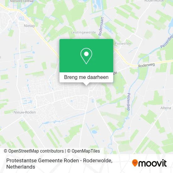Protestantse Gemeente Roden - Roderwolde kaart