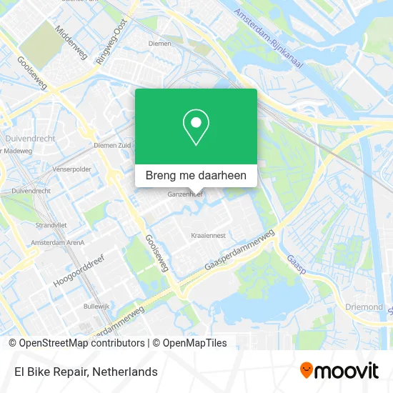 El Bike Repair kaart