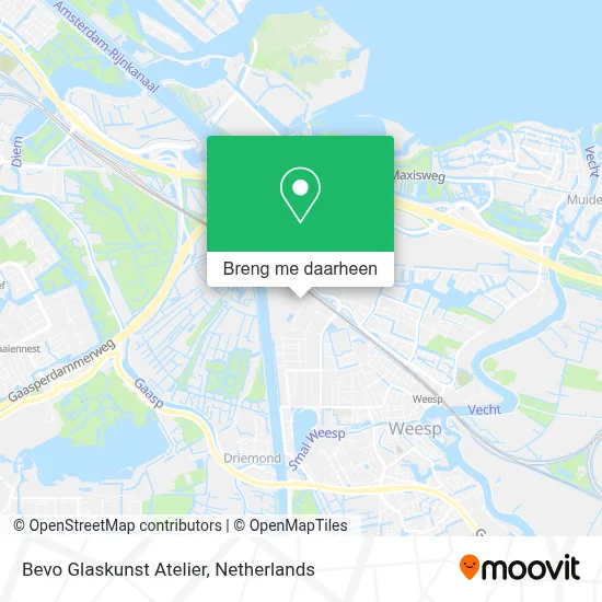 Bevo Glaskunst Atelier kaart