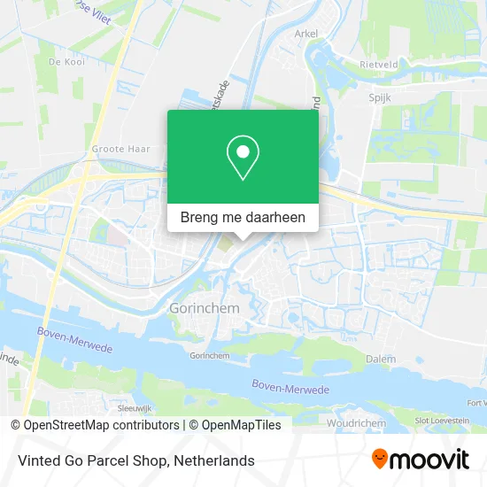 Vinted Go Parcel Shop kaart