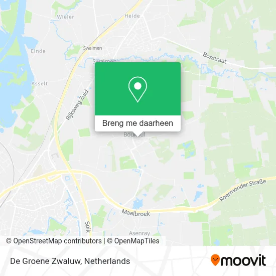 De Groene Zwaluw kaart