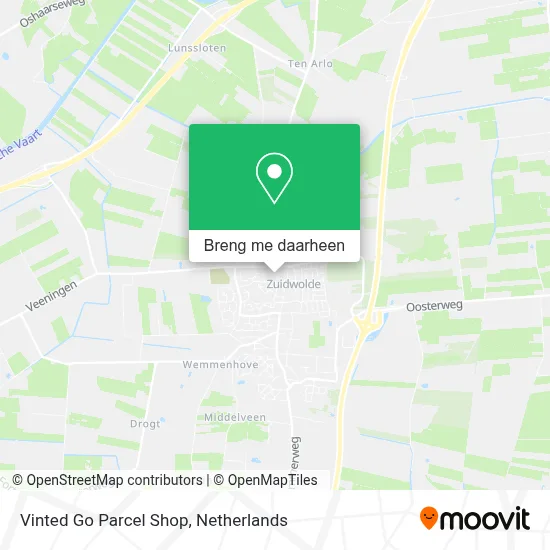 Vinted Go Parcel Shop kaart