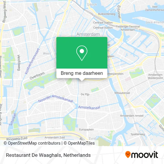 Restaurant De Waaghals kaart