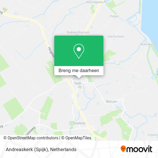 Andreaskerk (Spijk) kaart