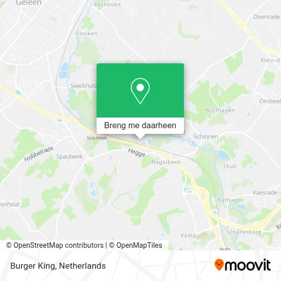 Burger King kaart