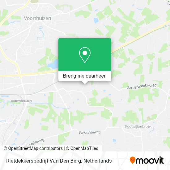 Rietdekkersbedrijf Van Den Berg kaart