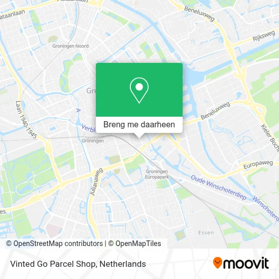 Vinted Go Parcel Shop kaart