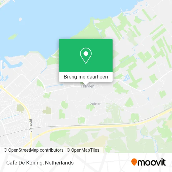 Cafe De Koning kaart