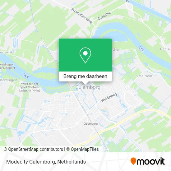 Modecity Culemborg kaart
