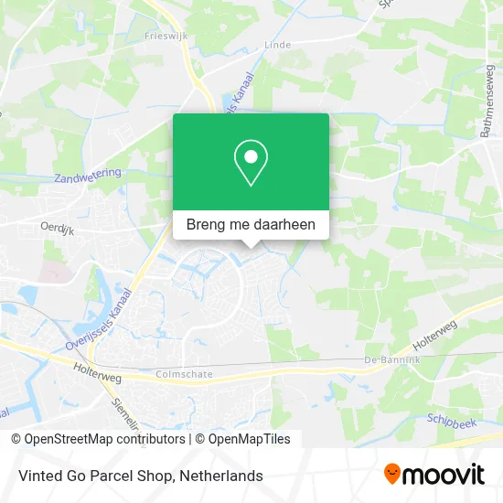 Vinted Go Parcel Shop kaart
