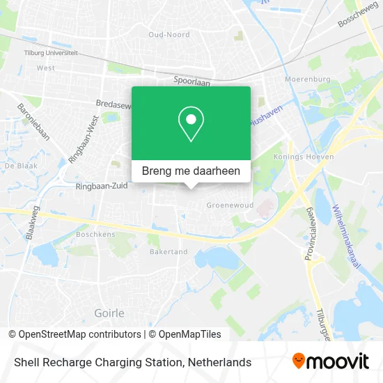 Shell Recharge Charging Station kaart