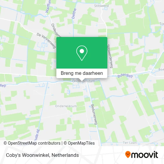 Coby's Woonwinkel kaart