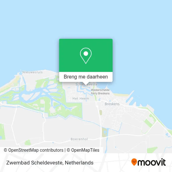 Zwembad Scheldeveste kaart