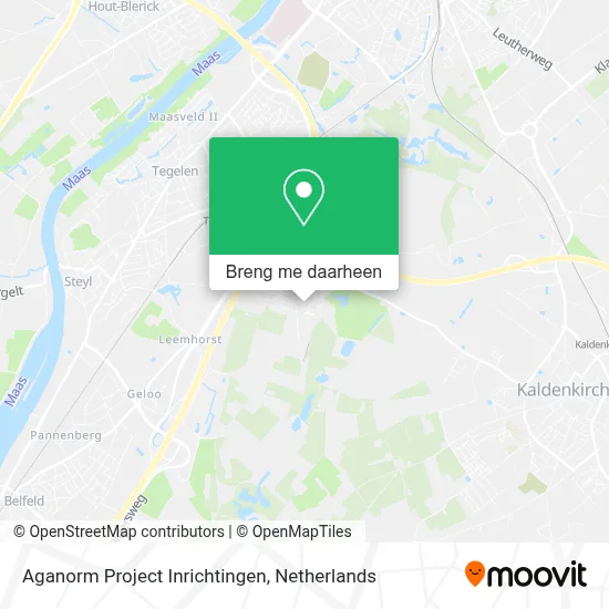 Aganorm Project Inrichtingen kaart