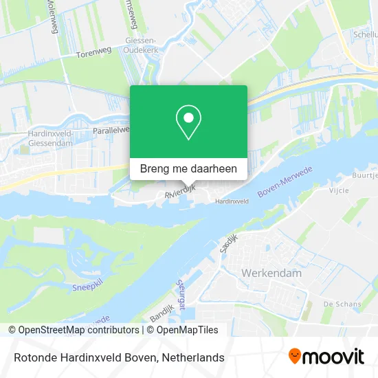 Rotonde Hardinxveld Boven kaart