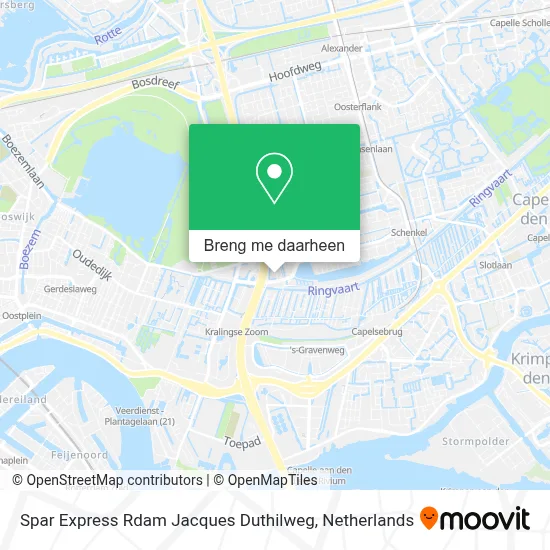 Spar Express Rdam Jacques Duthilweg kaart