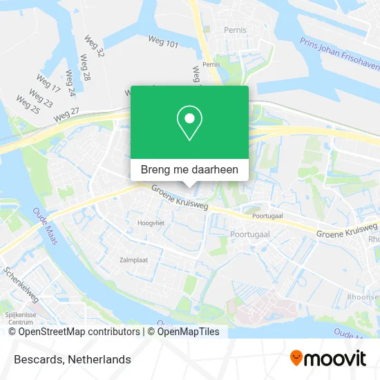 Bescards kaart