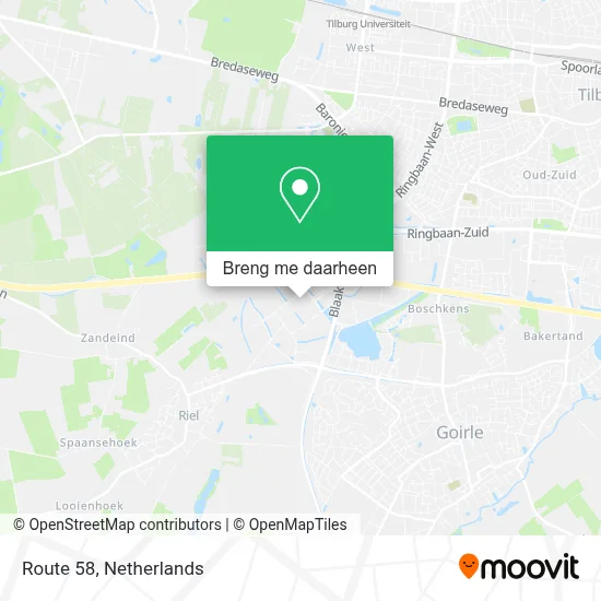 Route 58 kaart