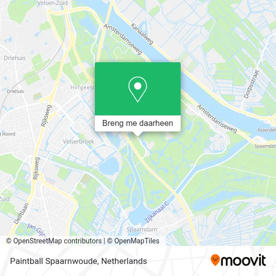 Paintball Spaarnwoude kaart