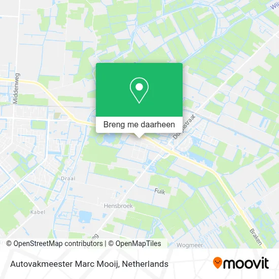 Autovakmeester Marc Mooij kaart